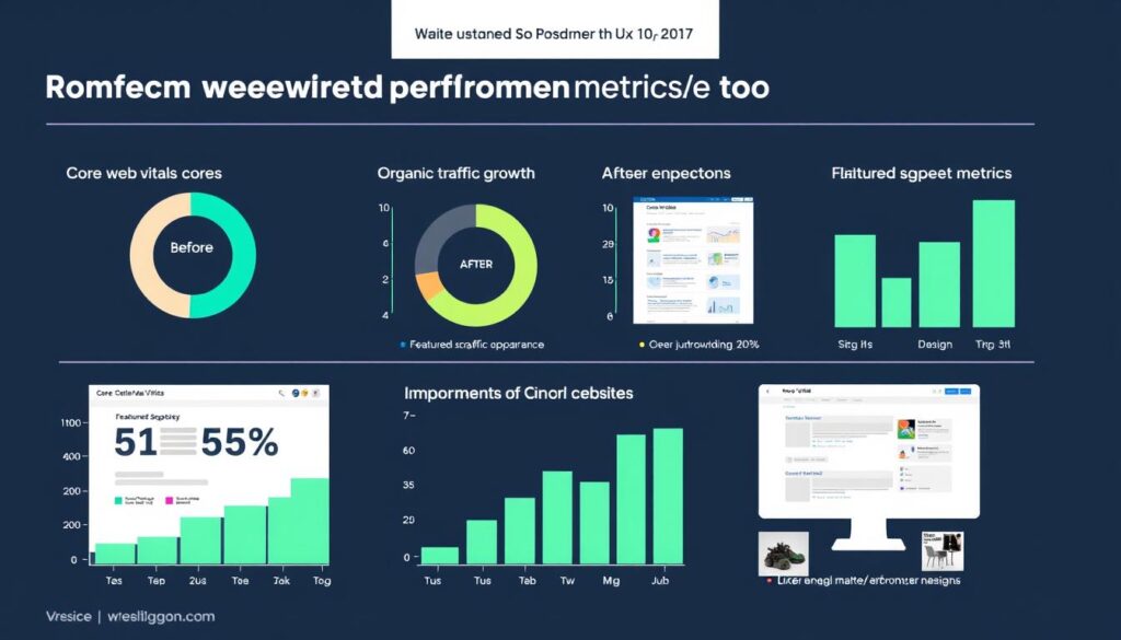 Performance metrics showing TechInsider's UX improvements and SEO ranking gains in 2025