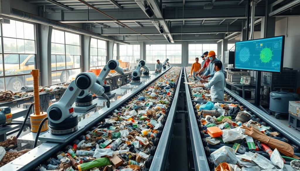 AI-powered waste management system using computer vision to sort and process waste in an Indian urban setting