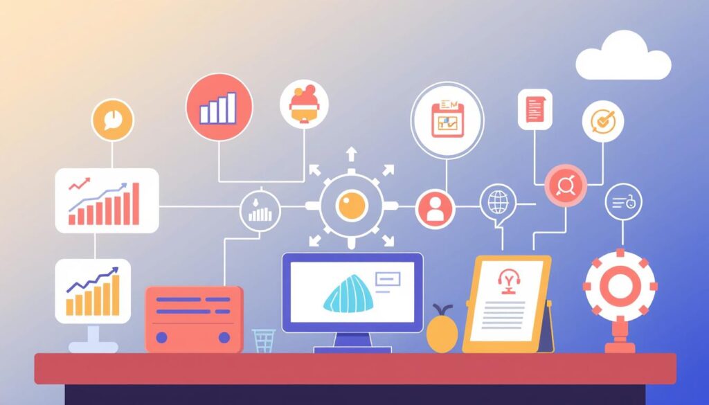 Visual representation of AI and automation tools helping Indian SMEs grow