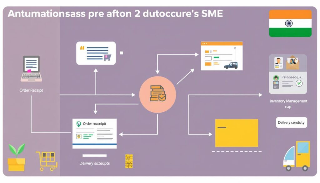 Visual representation of automated workflow for an Indian manufacturing SME