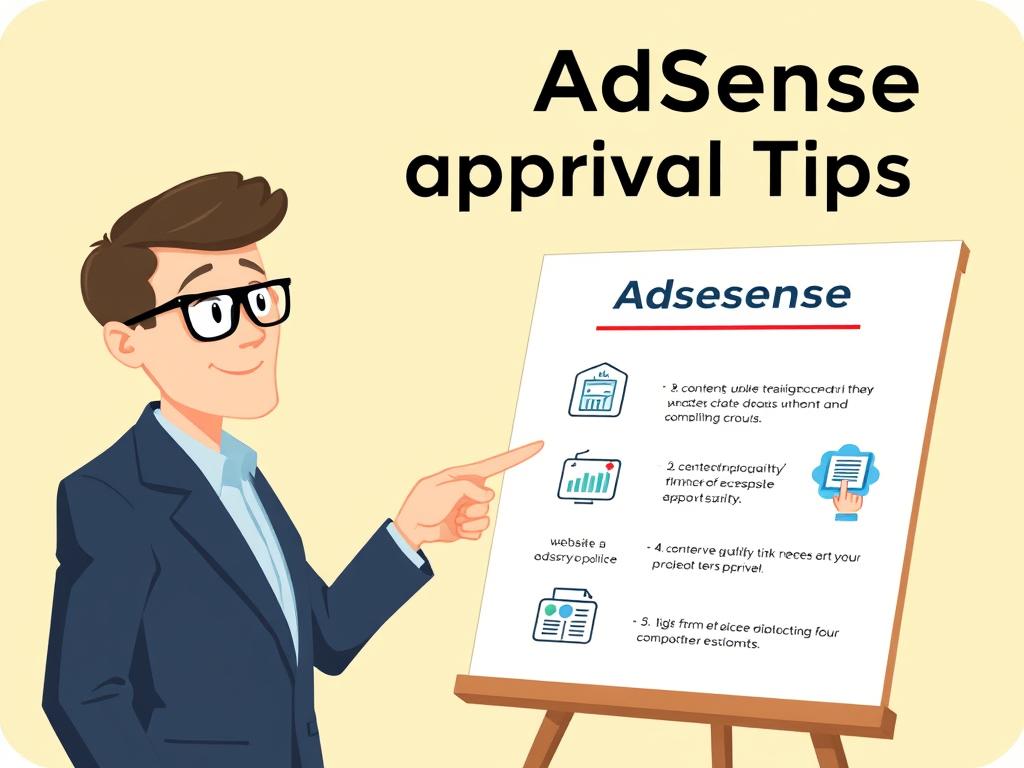 Expert sharing AdSense approval tips with success indicators