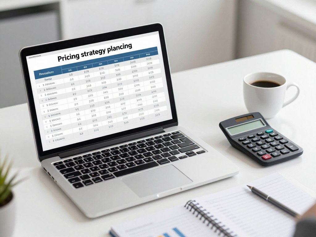 Business pricing strategy documents and calculator