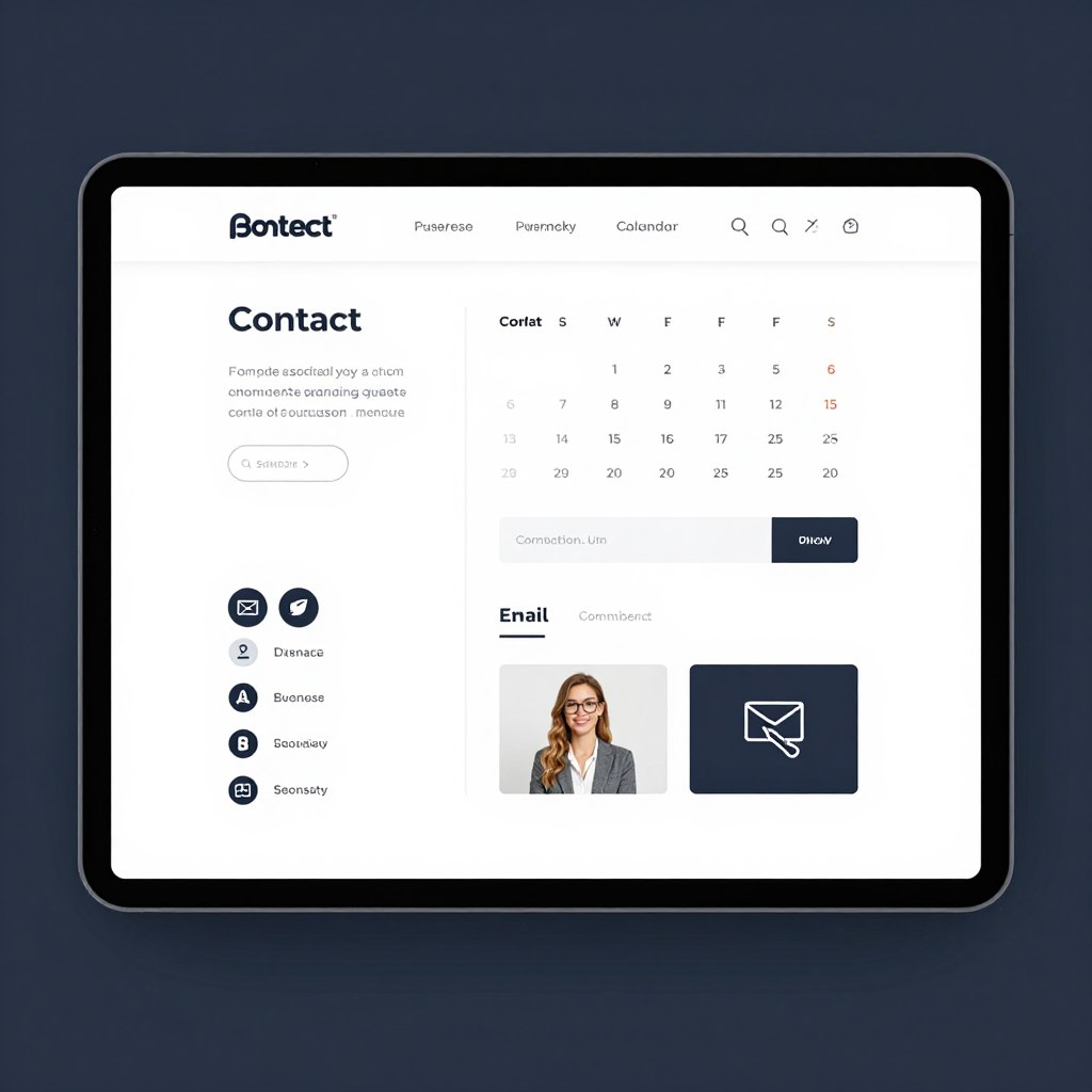 Contact form with integrated scheduling and communication tools