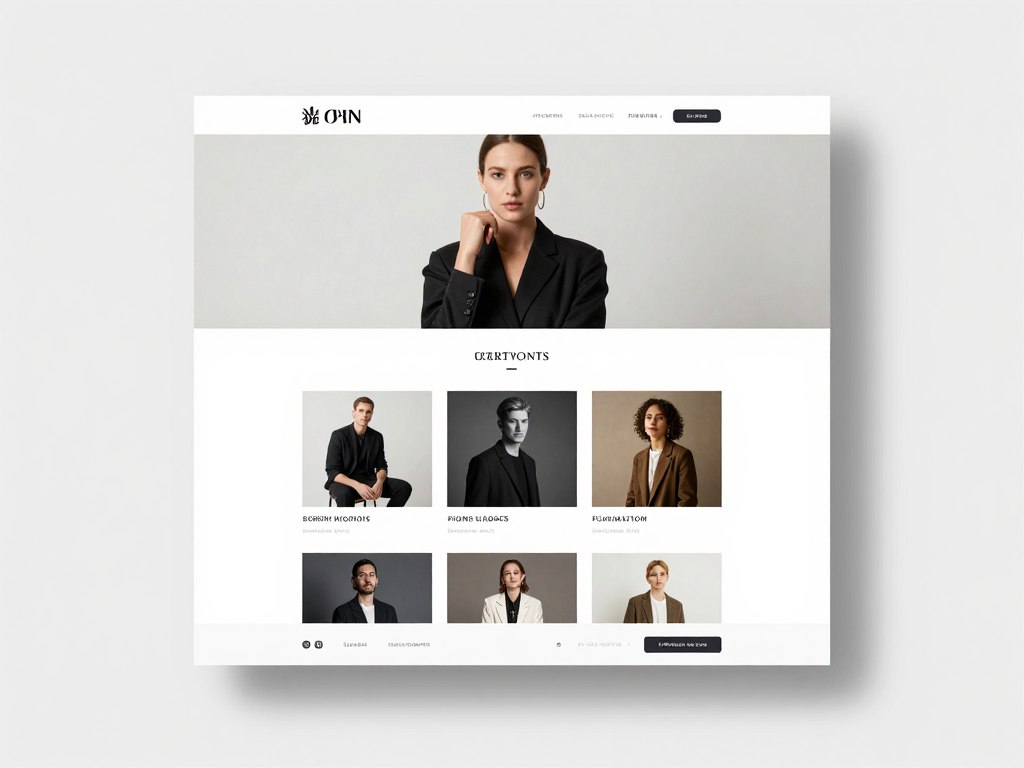 Elegant portfolio website showcasing creative work with minimalist design and large image galleries