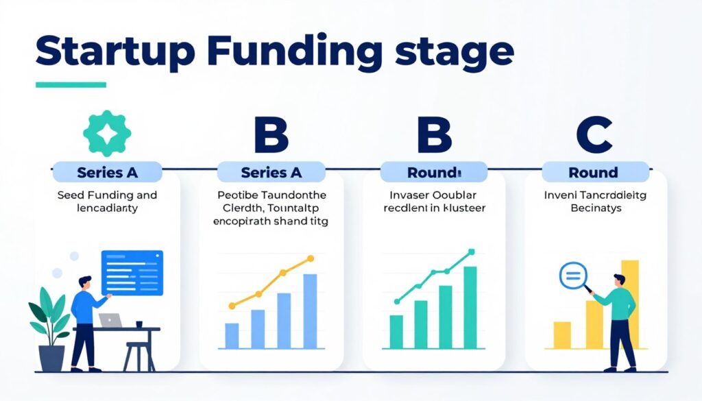Investment funding landscape showing various stages from seed to Series A for Indian startups