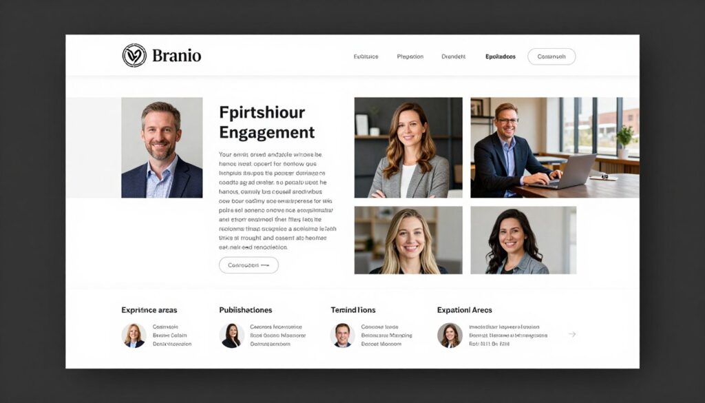 Personal brand website with professional bio and speaking engagements
