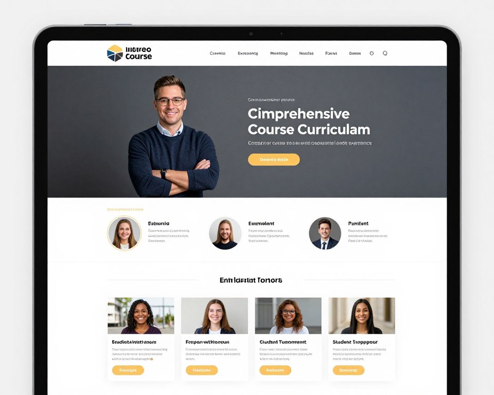 Single instructor course website with cohesive branding