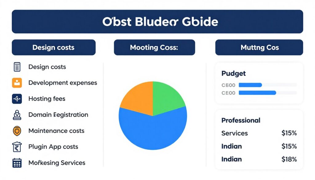 Website budget breakdown showing cost components