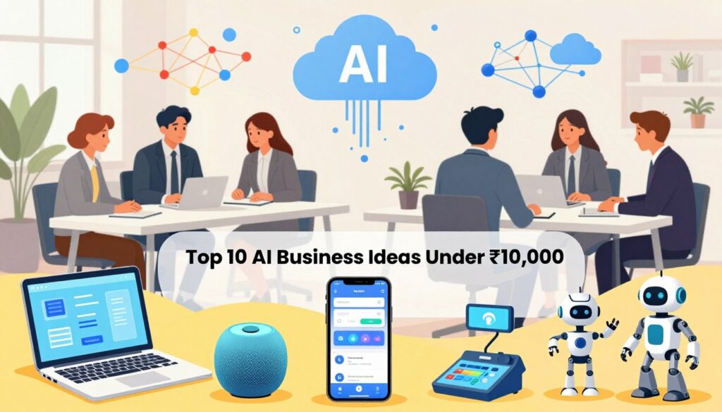 Top 10 AI business ideas under ₹10,000
