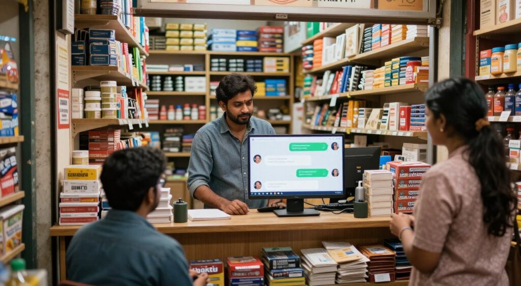 Local Indian business using chatbot for customer questions