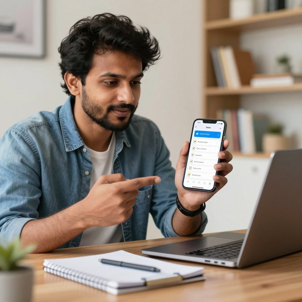 Small business owner comparing chatbot solutions in India