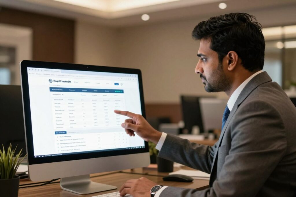 hotel manager reviewing a hotel website strategy